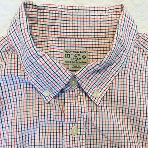 J. Crew Factory men’s blue and orange button down
